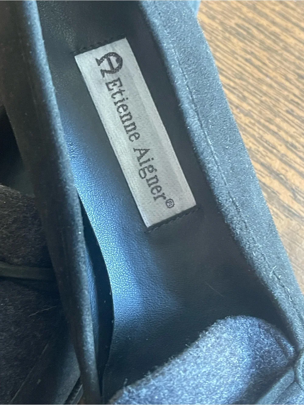 Etienne Aigner Black Felt Tassel Loafers